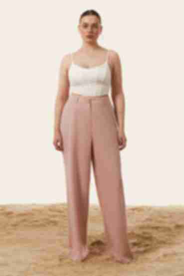 Taffy straight trousers made of suiting fabric plus size