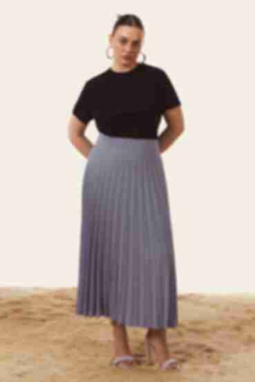Skirt midi costume fabric blue