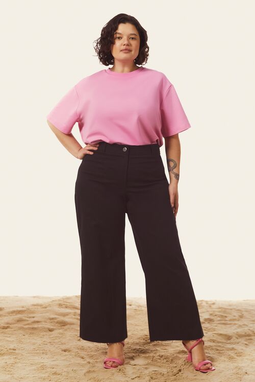 Black cropped jeans plus size