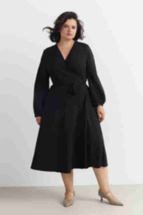 Dress on the back demi soft black plus size