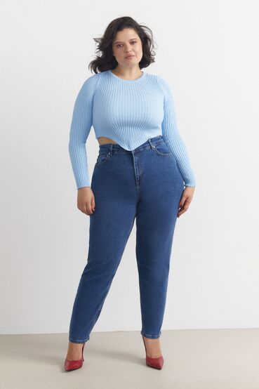 IOM light blue jeans plus size