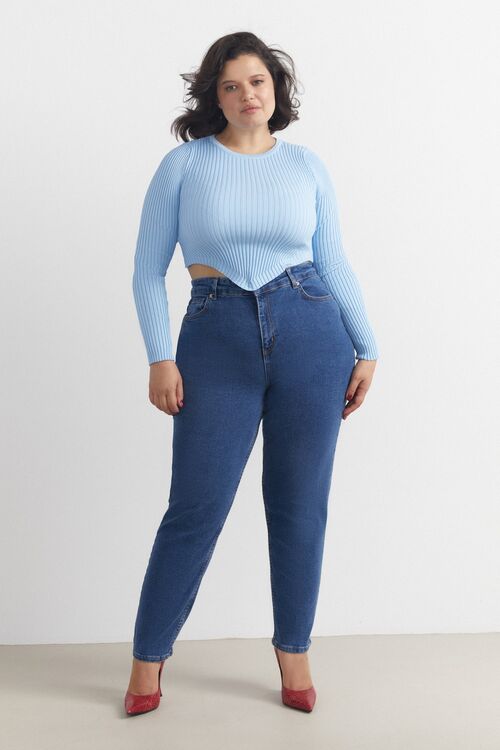 Plus size mom jeans hotsell