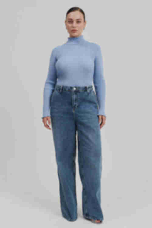 Blue balloon jeans plus size