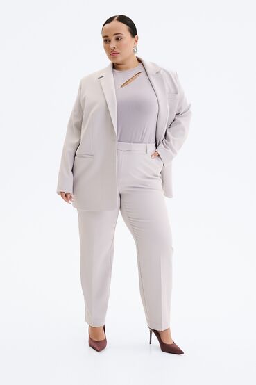 Tight trousers suit fabric gray plus size #2