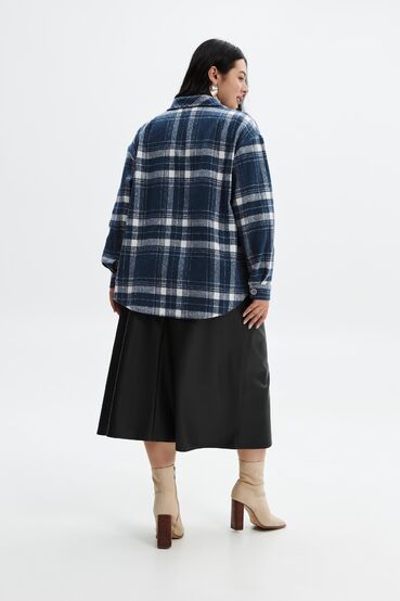 Oversized shirt milk cell on blue plus size #2