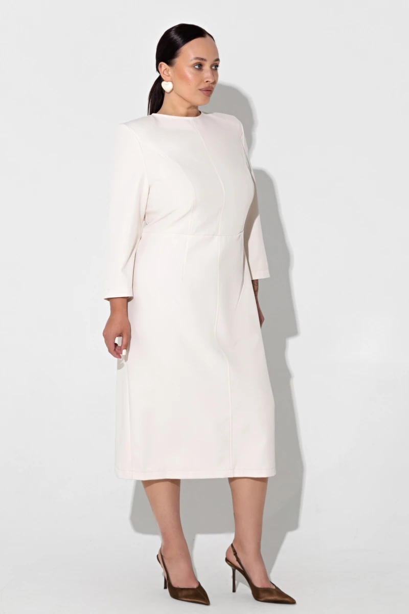 Cream sheath dress plus size