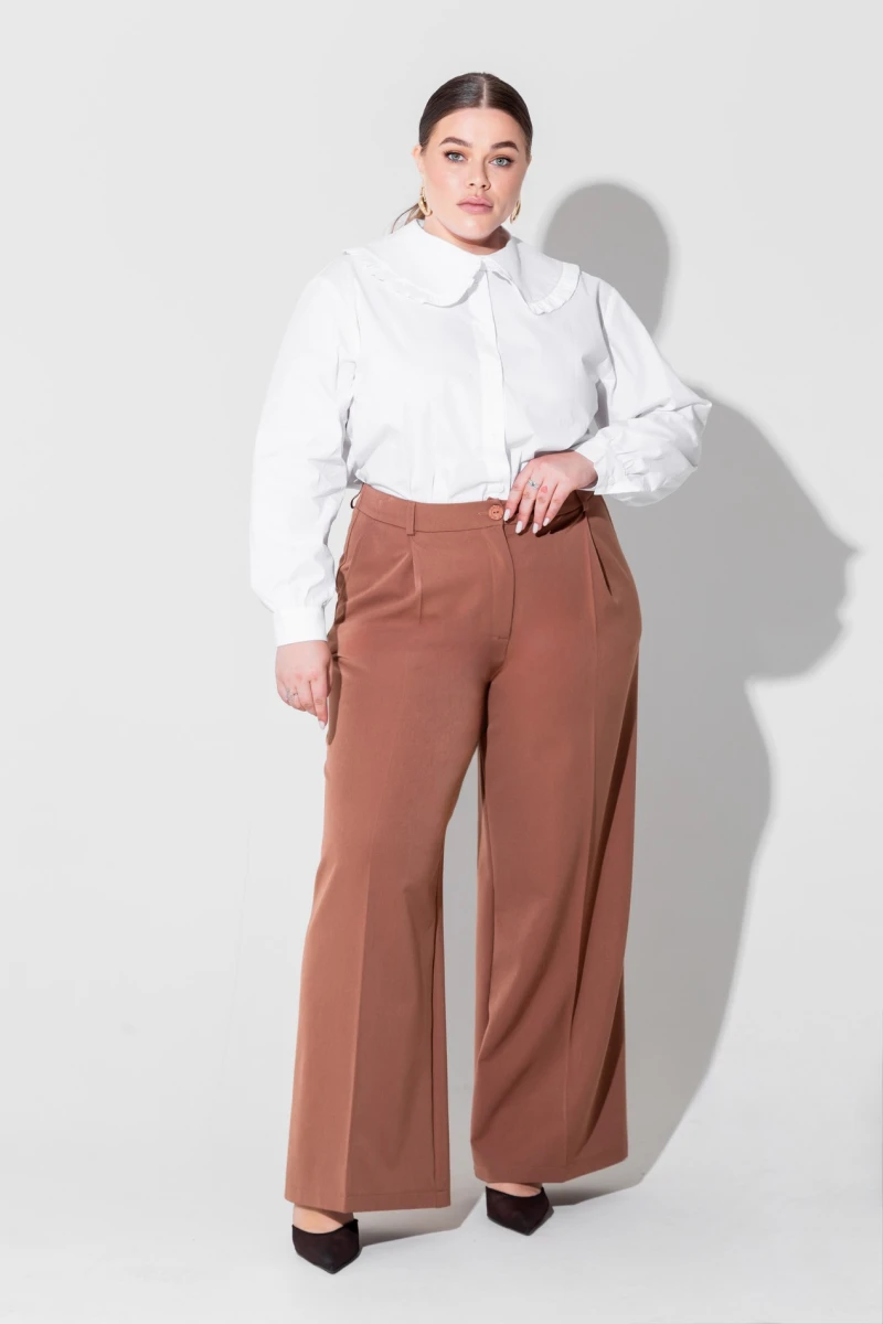 White cotton shirt plus size