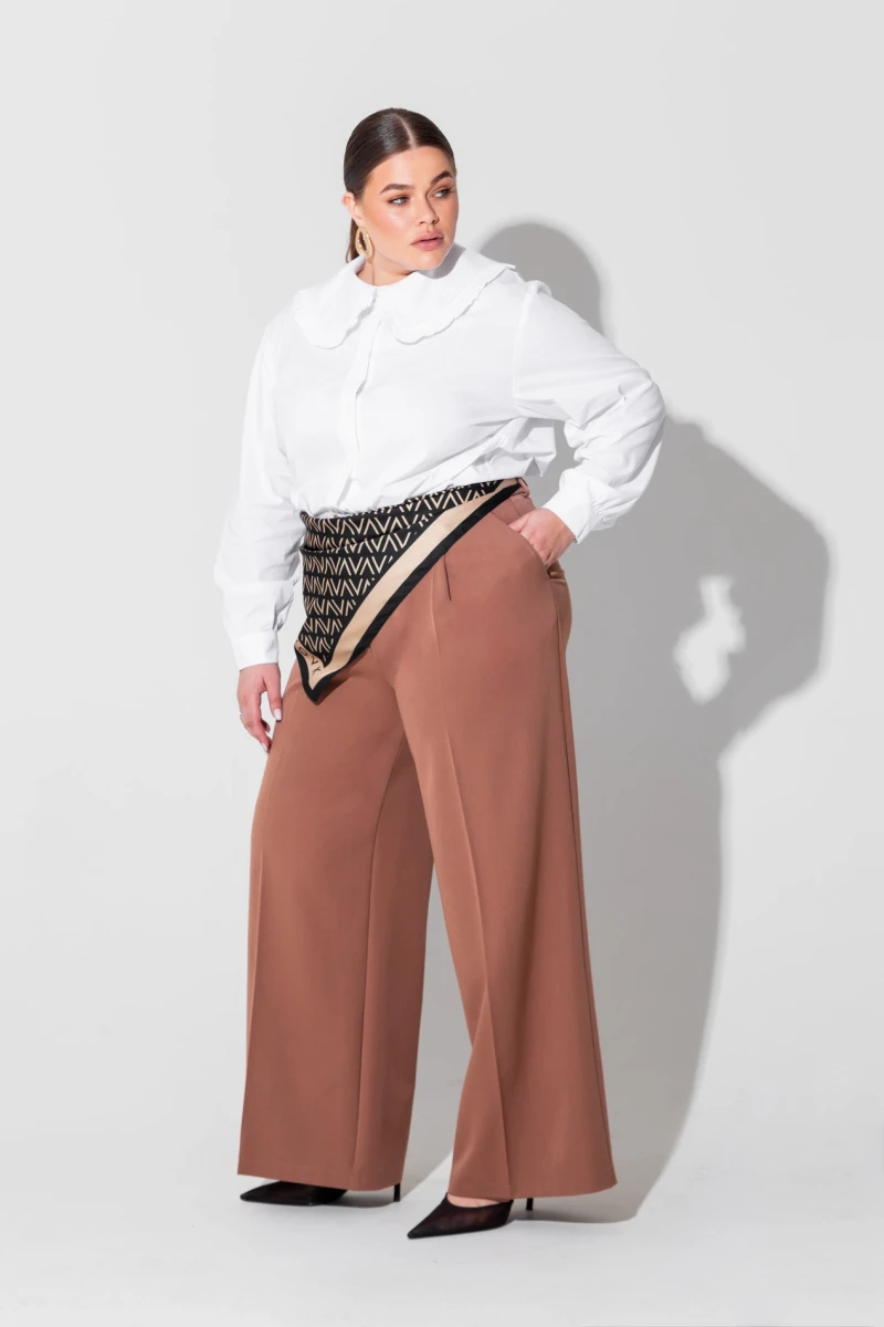 White cotton shirt plus size