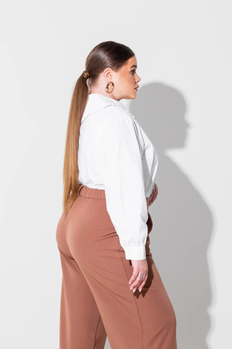White cotton shirt plus size