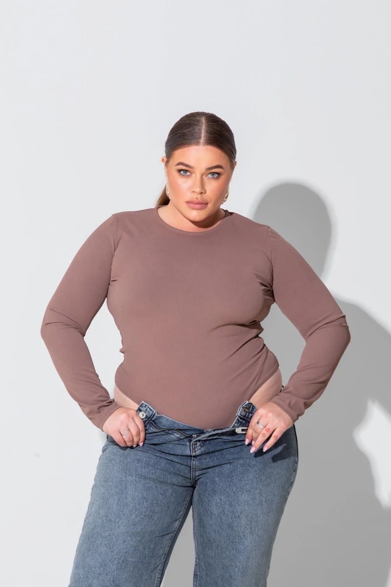 Moko knit bodysuit plus size