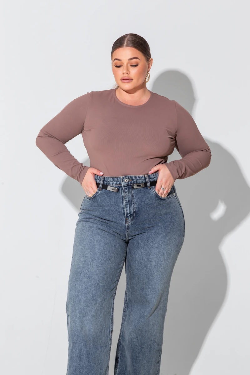 Moko knit bodysuit plus size