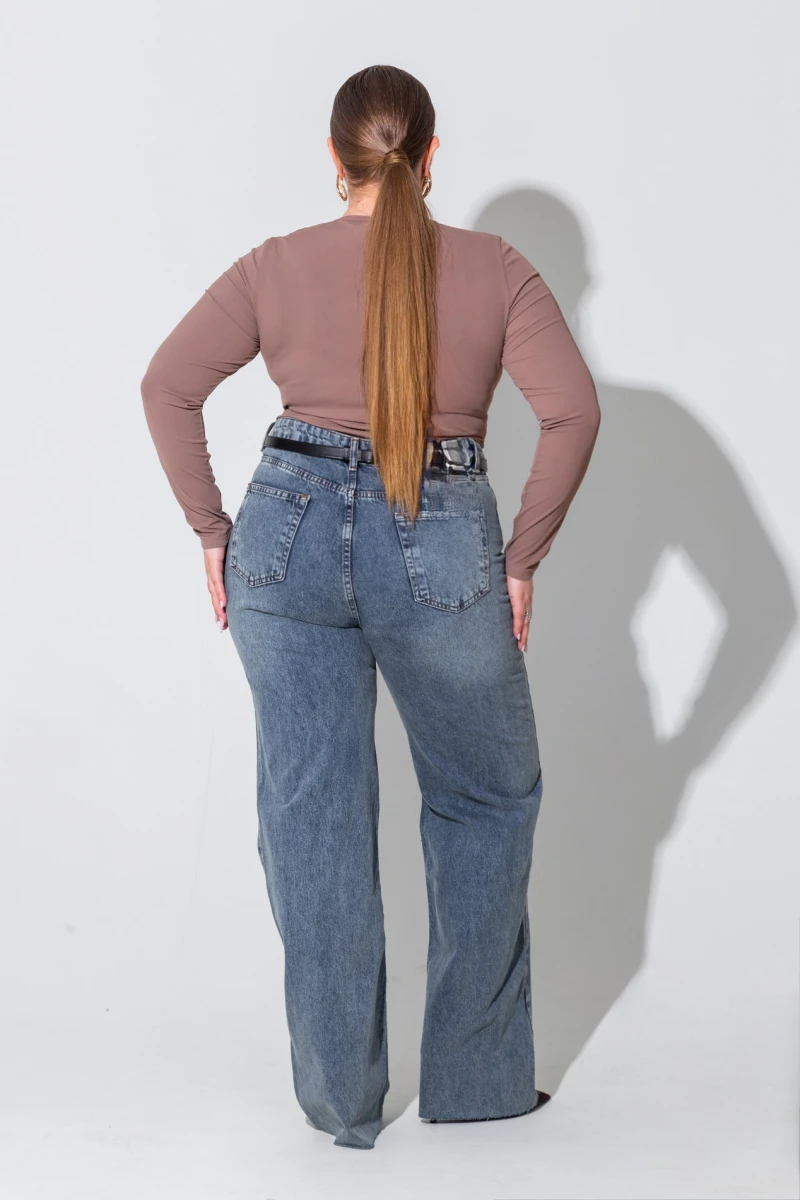 Moko knit bodysuit plus size