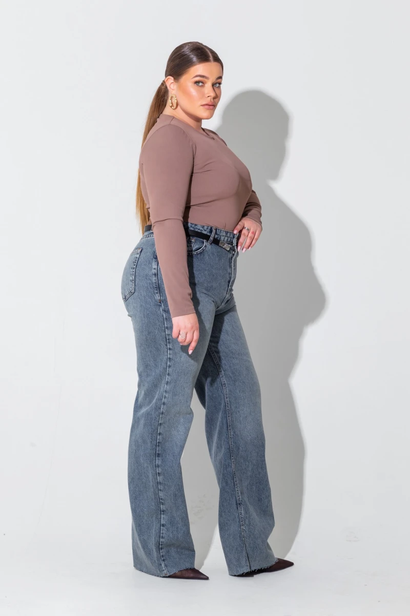 Moko knit bodysuit plus size