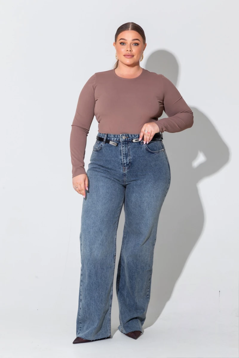 Moko knit bodysuit plus size
