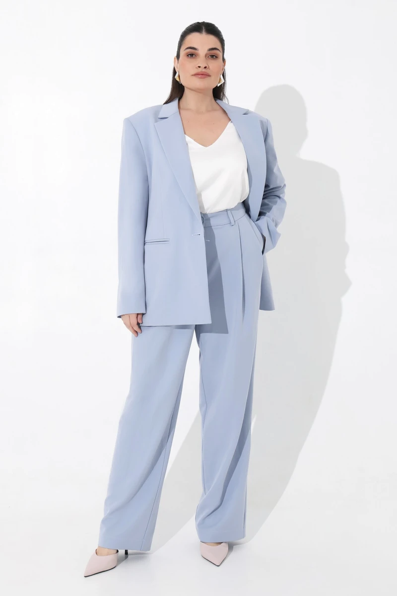 Blue oversized jacket plus size