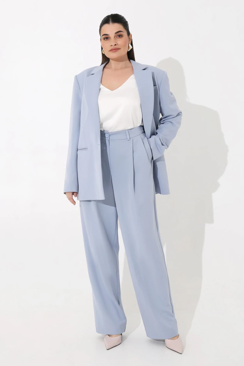Blue oversized jacket plus size