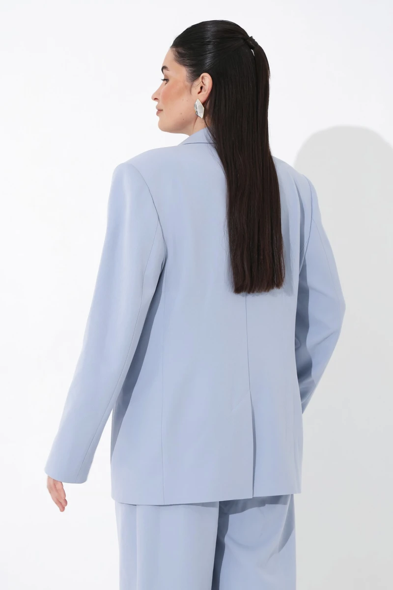 Blue oversized jacket plus size