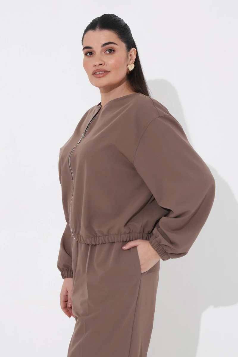 Mocha suit plus size
