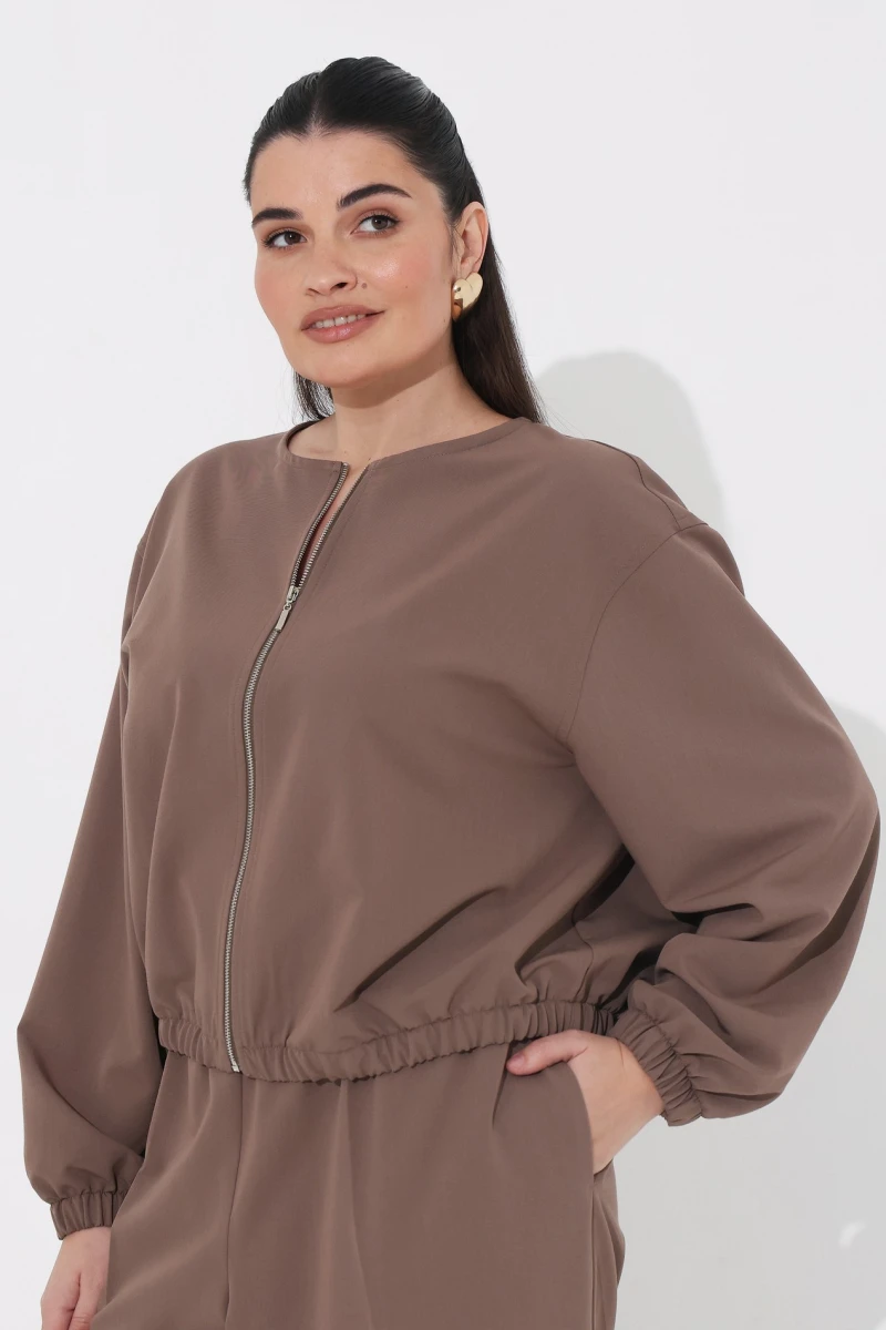 Mocha suit plus size
