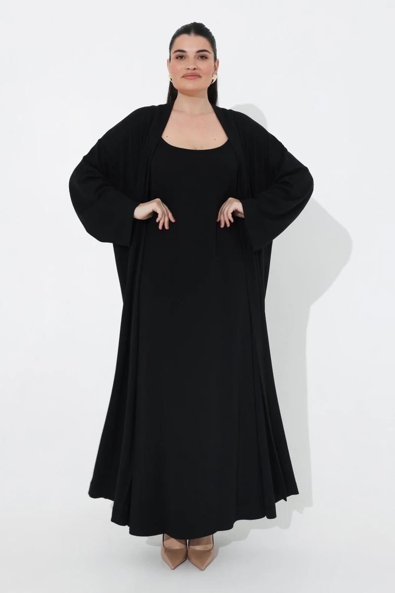 Maxi dress black plus size