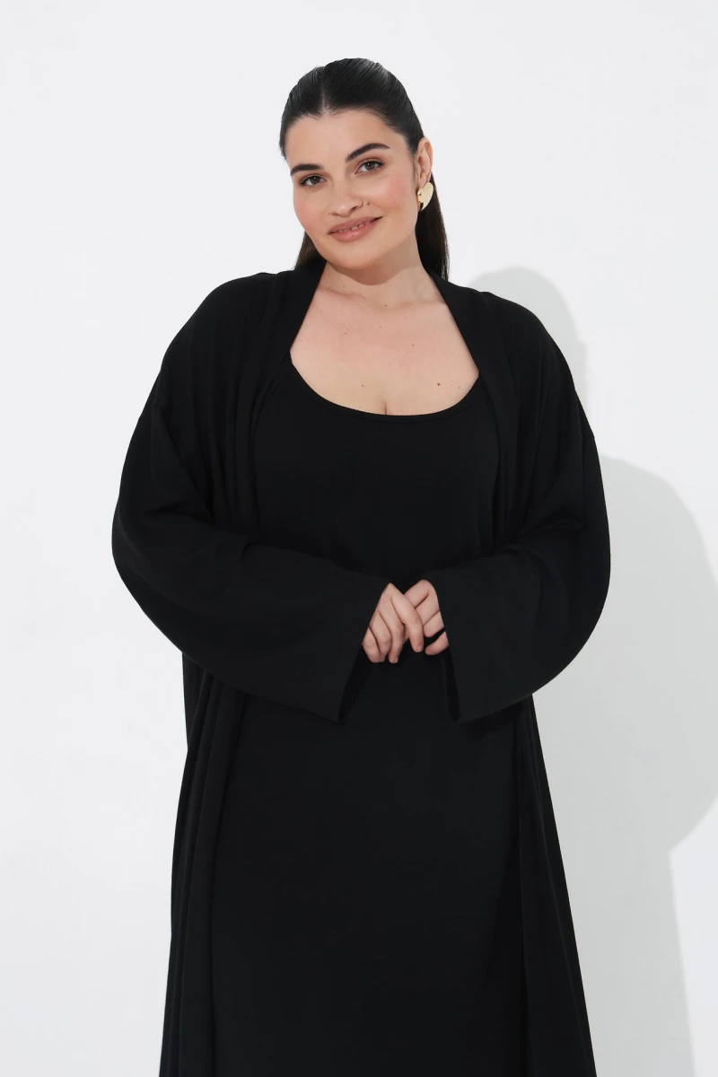 Maxi dress black plus size