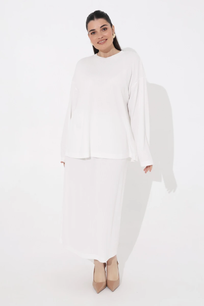Костюм plus size білий