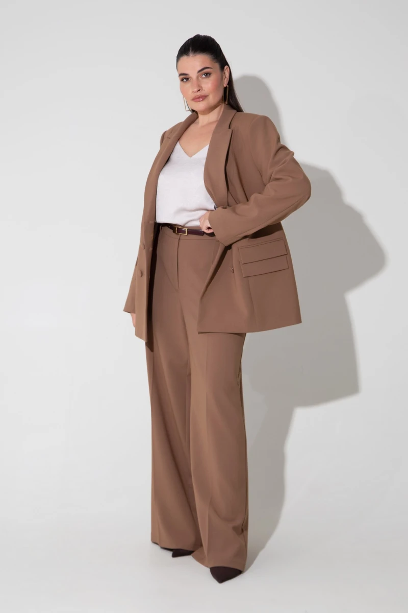 Caramel palazzo pants plus size