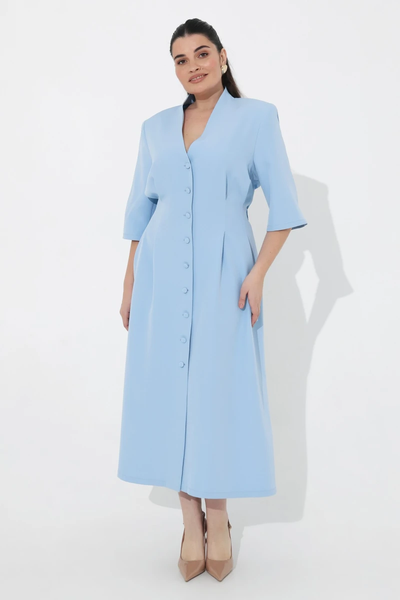 Midaxi dress blue plus size