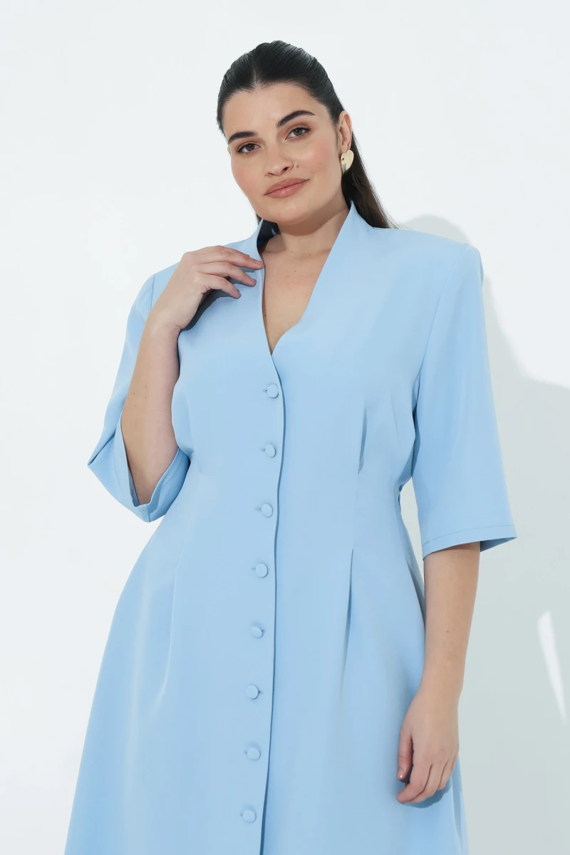 Midaxi dress blue plus size