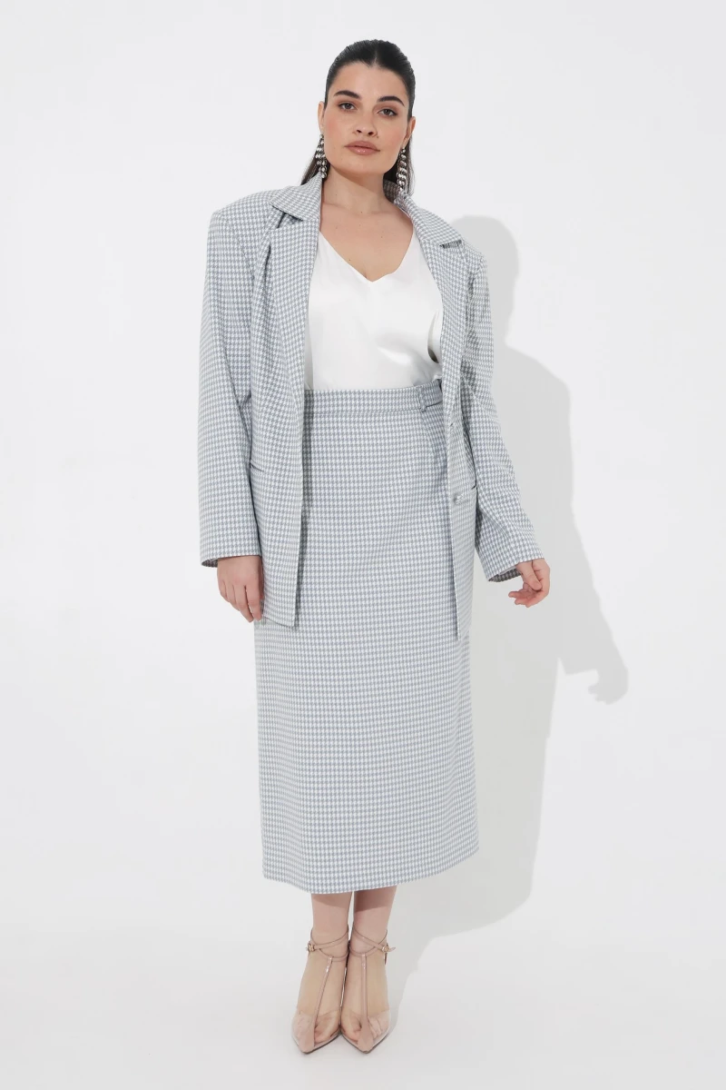 Jacket gray paw on milky plus size