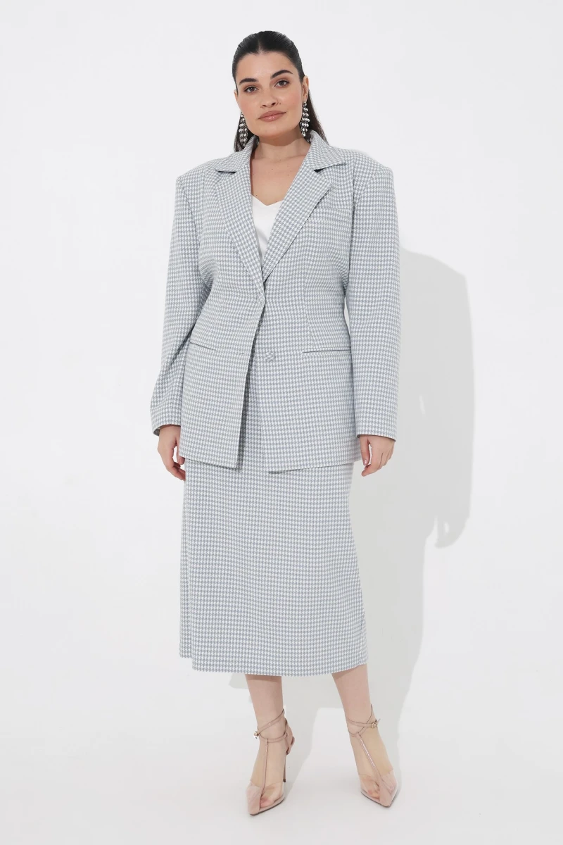 Jacket gray paw on milky plus size