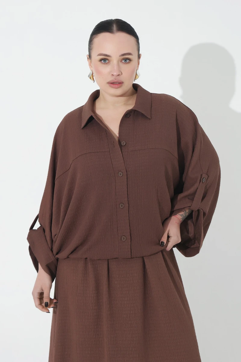 Chocolate shirt plus size