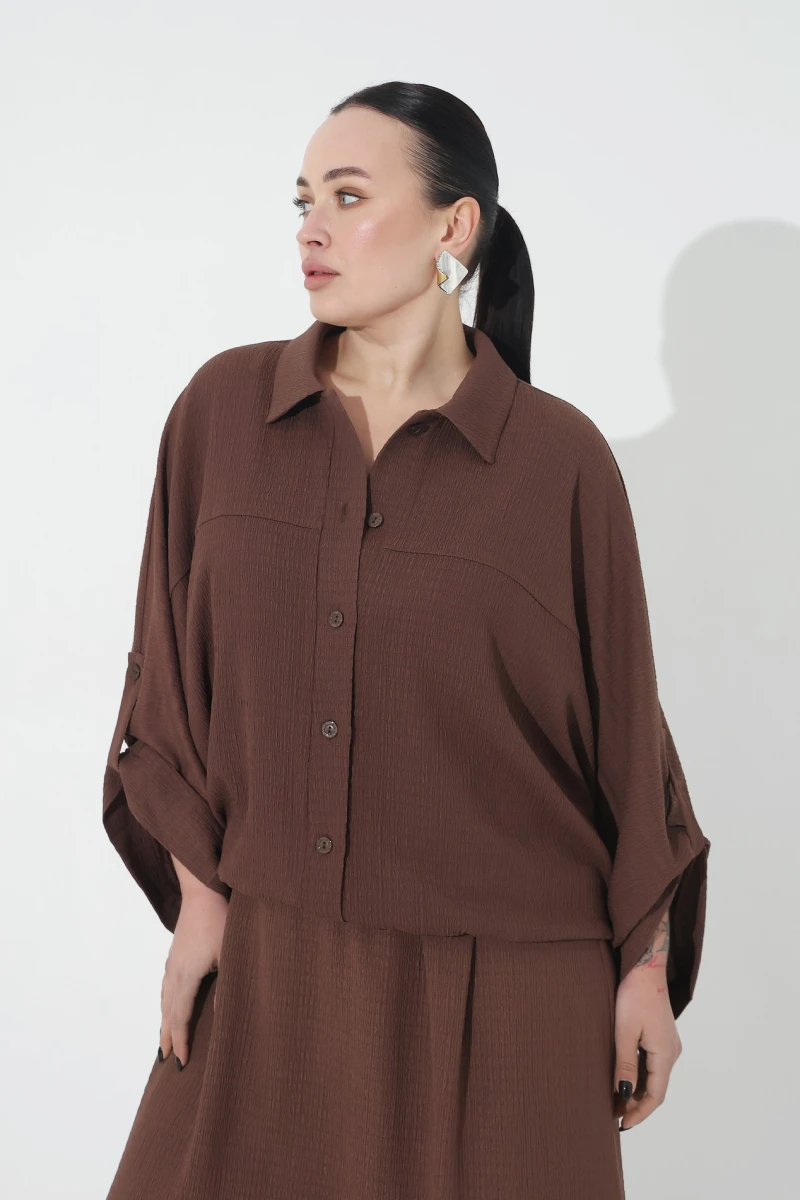 Chocolate shirt plus size