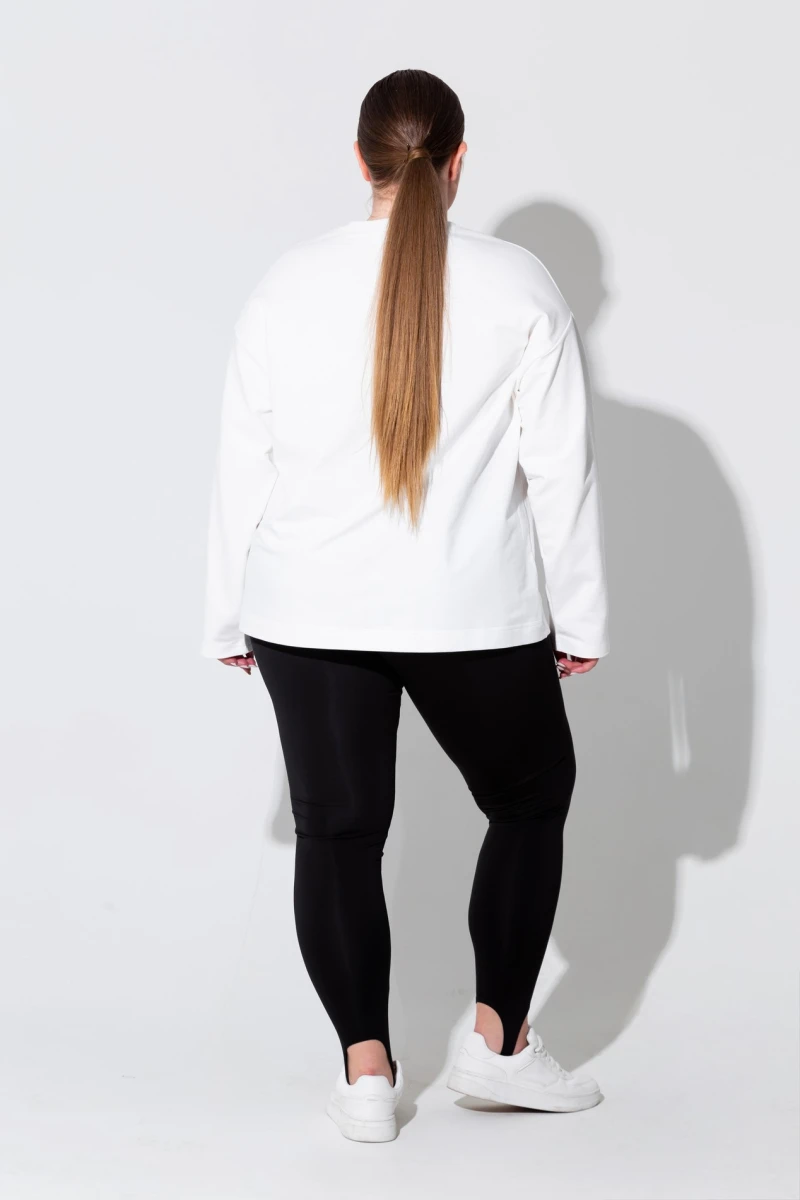 Longsleeve loose fit knitwear milk plus size