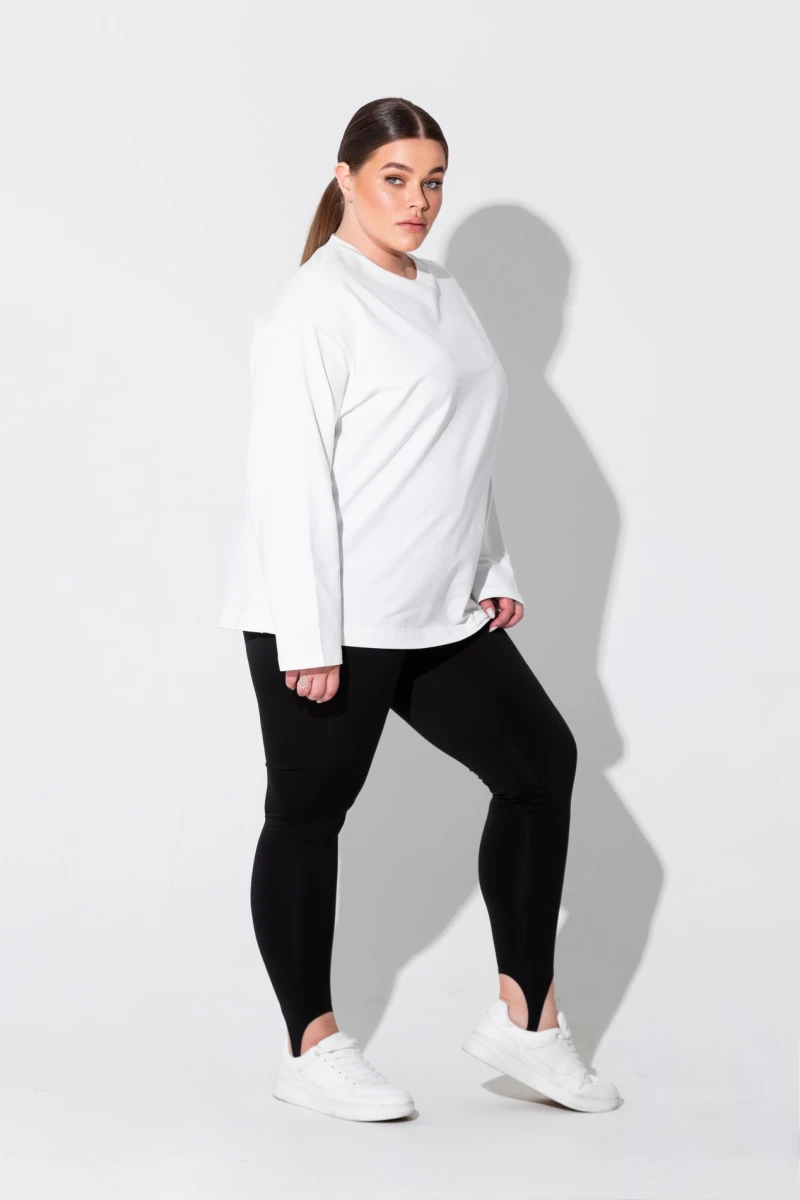 Longsleeve loose fit knitwear milk plus size