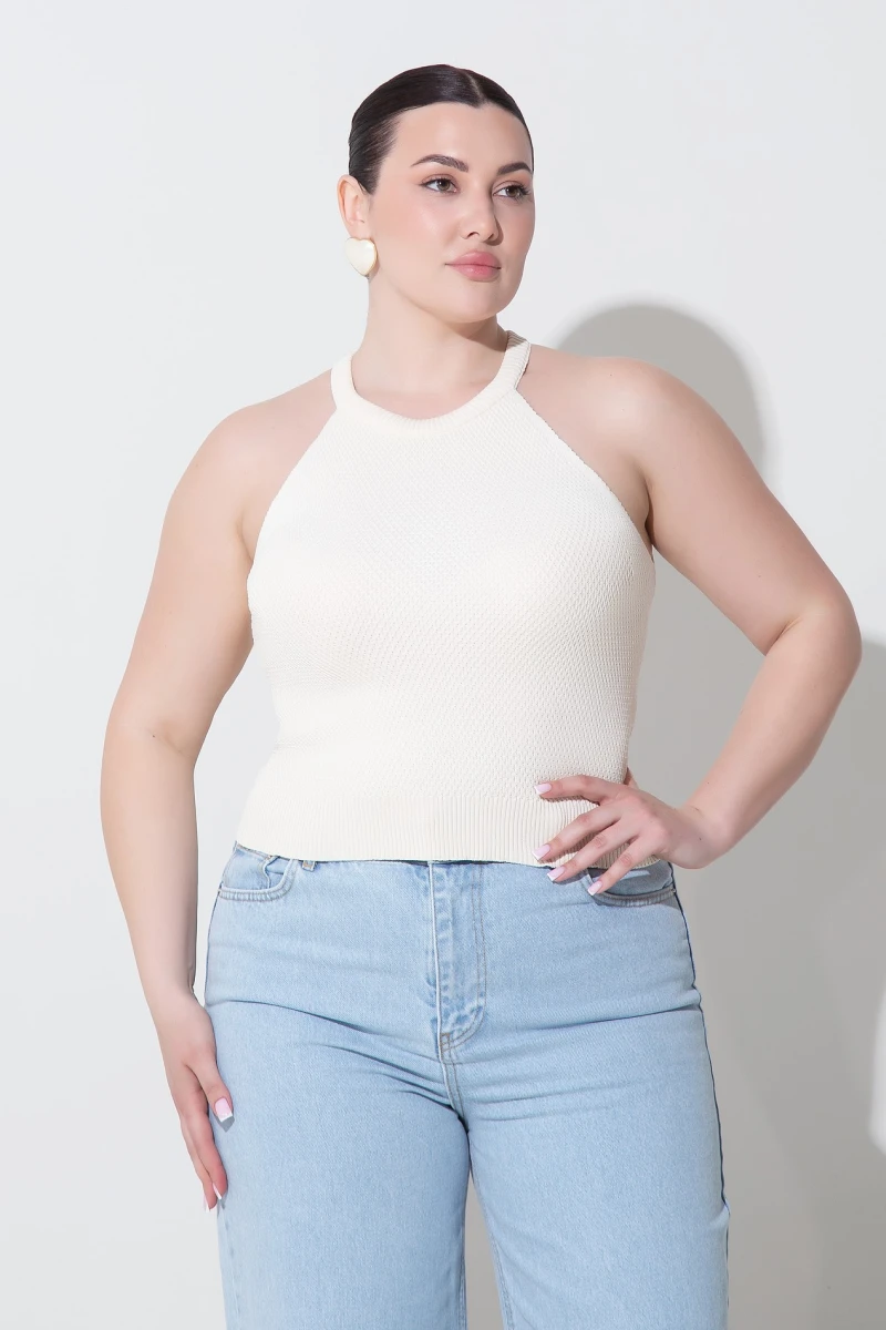 Blue palazzo jeans plus size