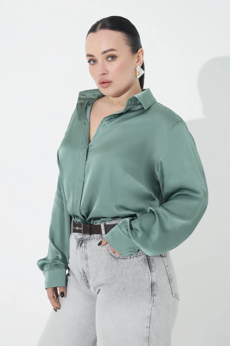 Gray palazzo jeans plus size