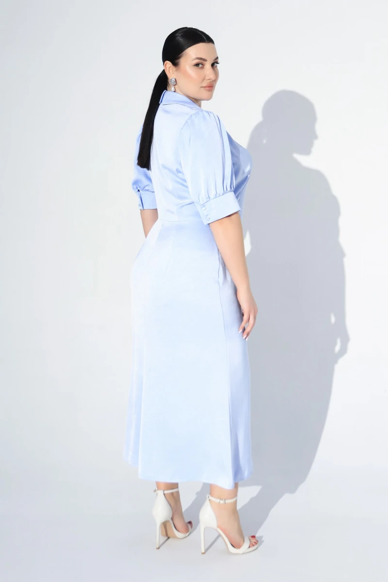 Midi dress blue plus size