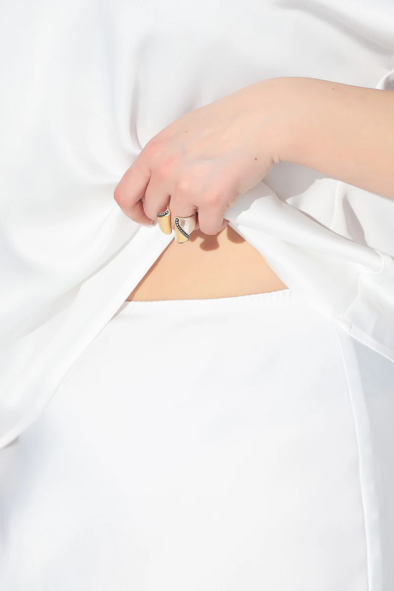 Milk midi skirt plus size