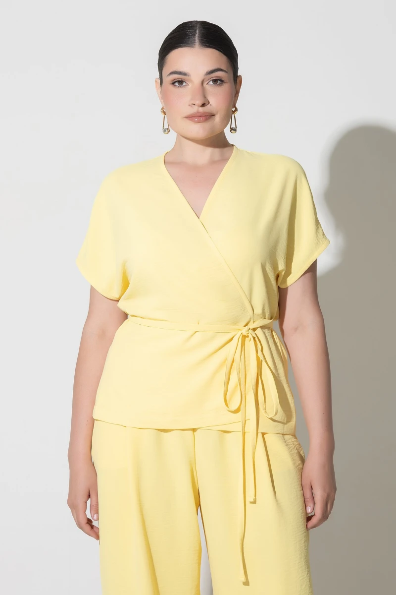 Suit light yellow plus size #2