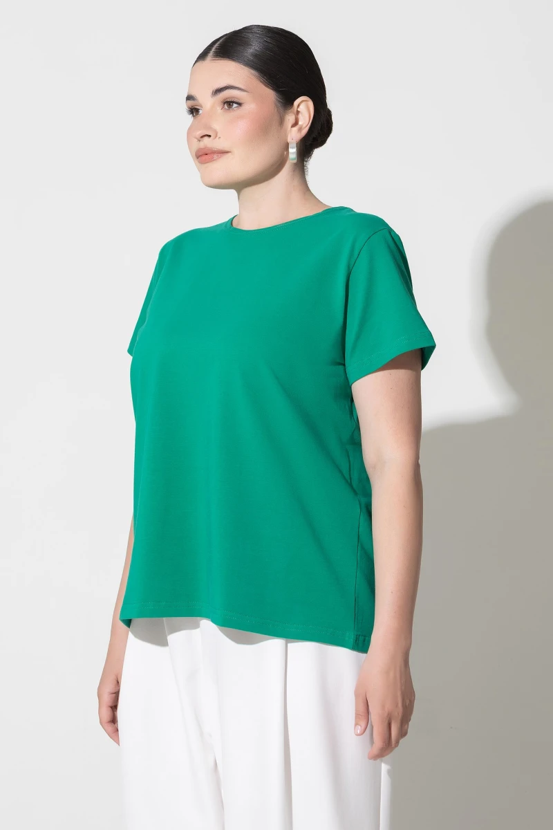 Emerald knit T-shirt plus size