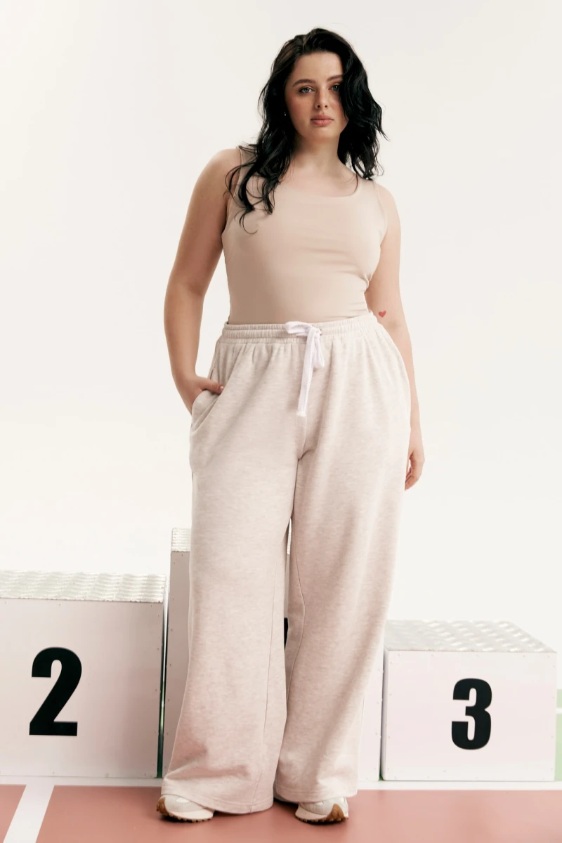 Beige knit top plus size
