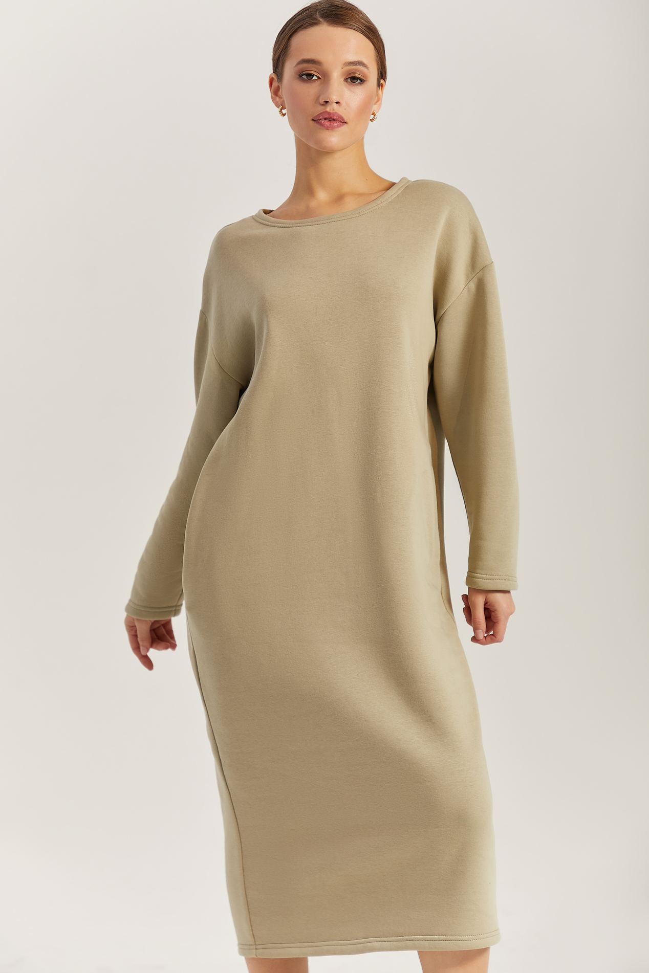 fleece dress with pockets