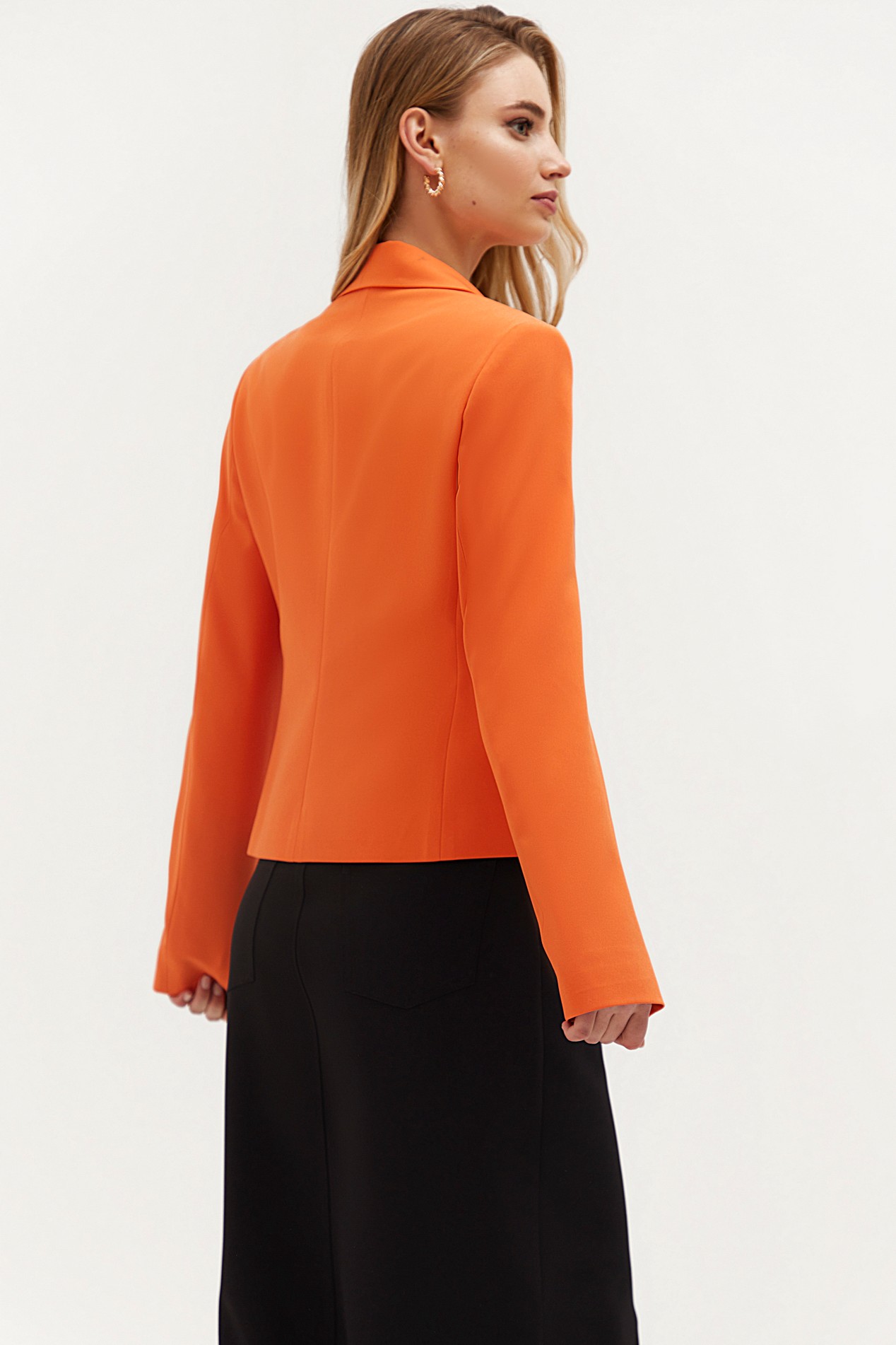 orange cropped jacket womens