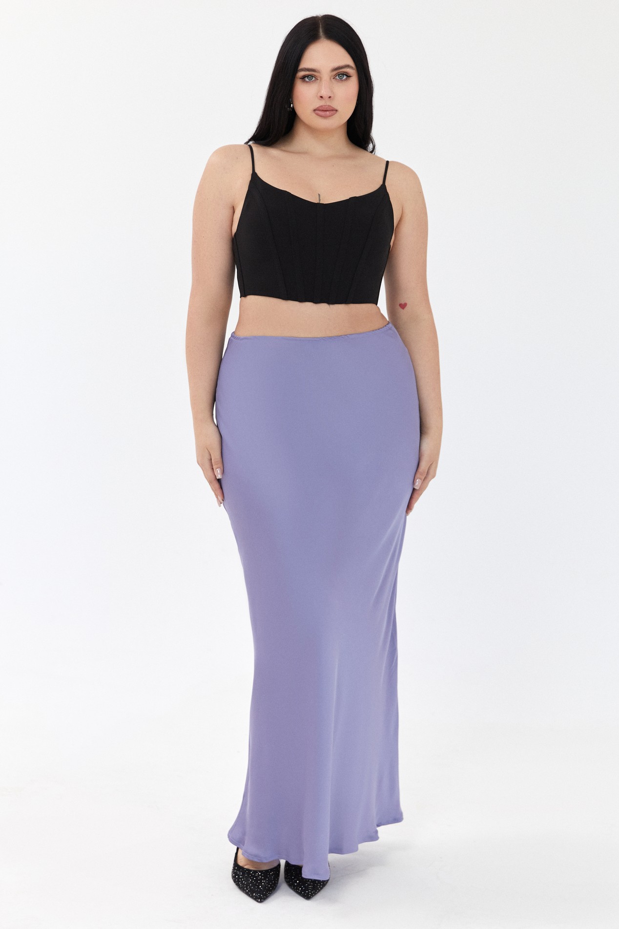 Plus size purple maxi sales skirt